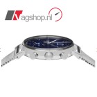 Audi chronograaf, zilver/nachtblauw horloge